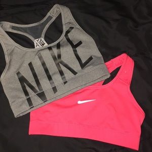 Two Nike sports bras